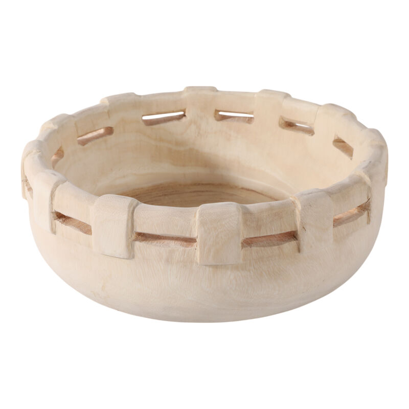 14x6" Carved Wood Bowl image number 2