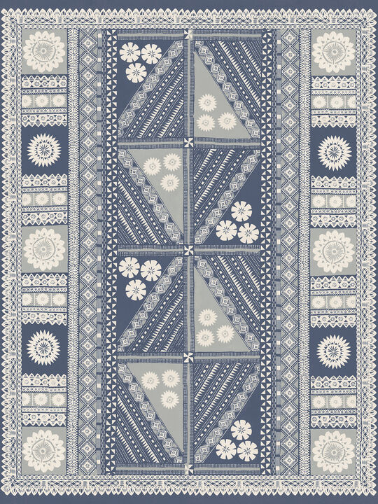 Tapa Indigo Wall Mural