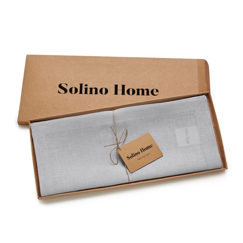 Solino Home Fete 100% Linen Table Runner &ndash; Handcrafted, Machine Washable, Perfect for Holiday and Everyday Dining