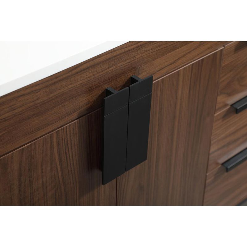 Elegant Kitchen and Bath 32 inch Single bathroom vanity in walnut