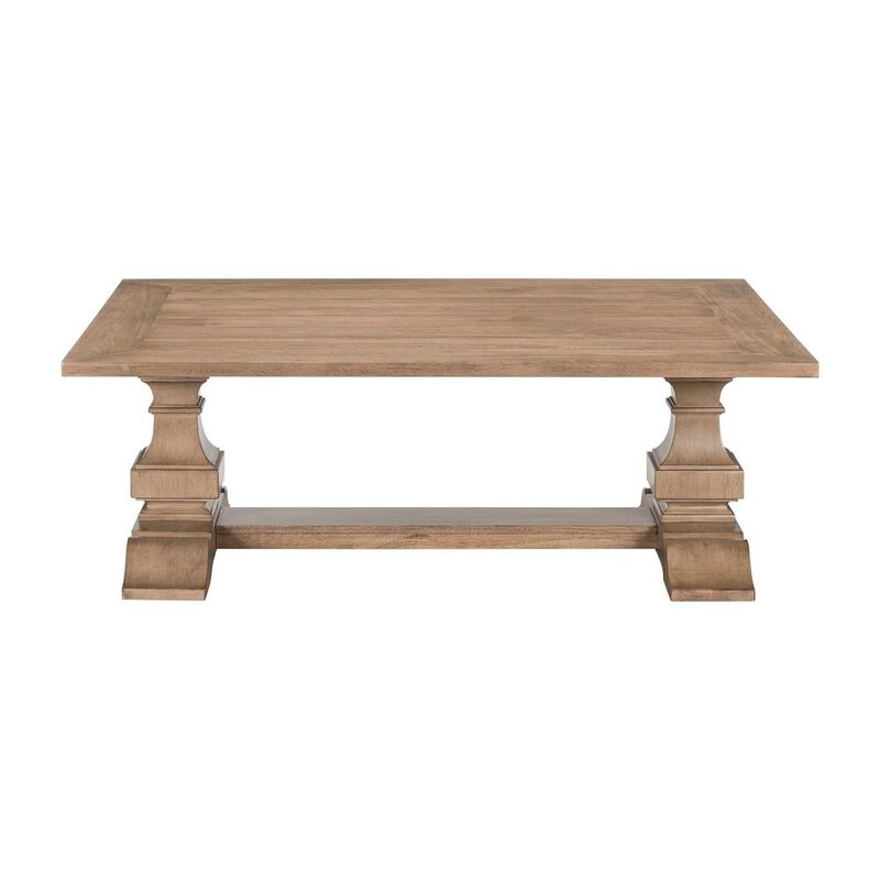 Liberty Furniture Haven Hills Rectangular Cocktail Table for Living Room - Camel Beige Birch Wood image number 2