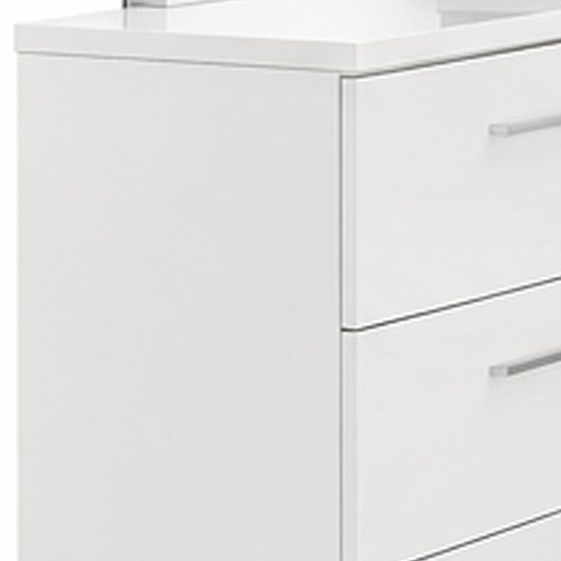 Estin 5pc Queen Bedroom Set, 2 Nightstands and Low Profile Bed, White image number 6