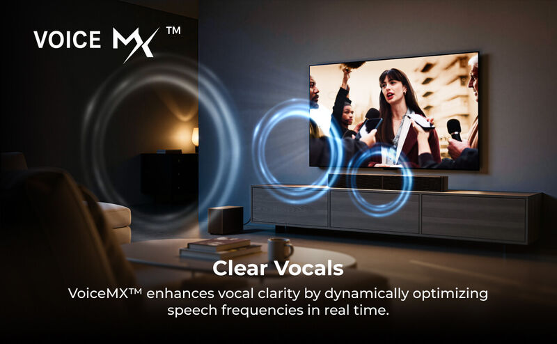 ULTIMEA Poseidon M70 3.1.2ch Dolby Atmos Sound Bar with Wireless Subwoofer,2 Up-Firing Drivers,312W Peak Power BassMX, HDMI eARC image number 5
