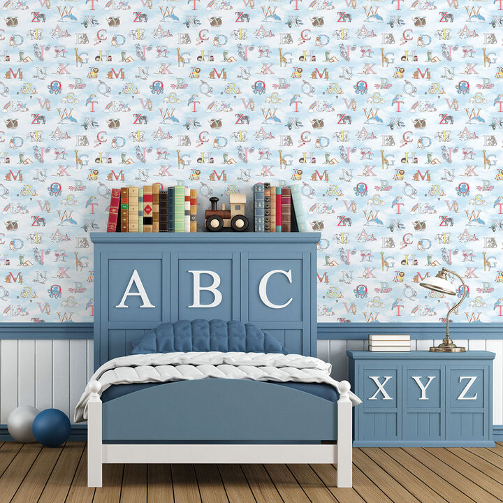 Just 4 Kids 2 Alphabet Blue Wallpaper G56537