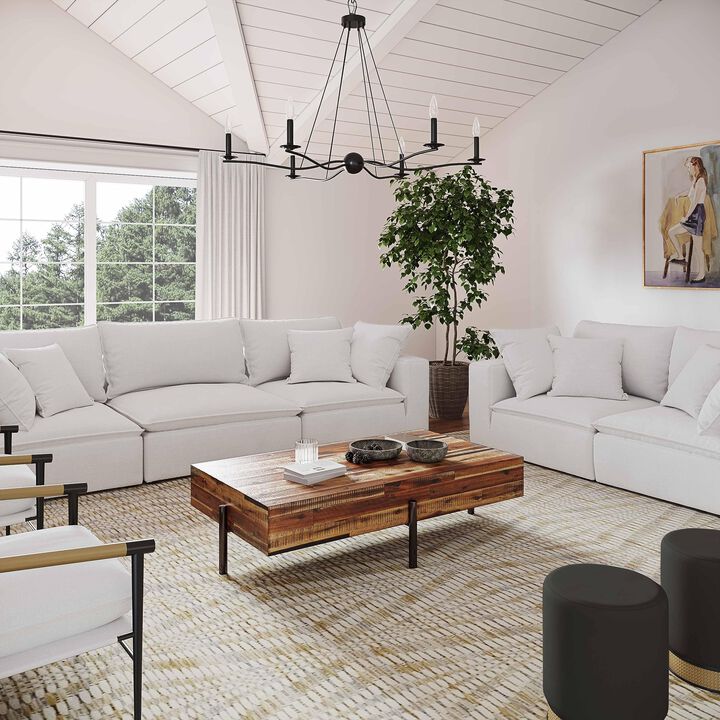 Cali 80" Pearl Performance Fabric Modular Loveseat - TOV Furniture