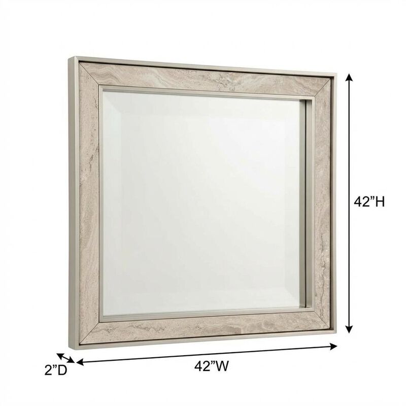 Michael Amini Lotus Bay Mirror - Sand image number 7