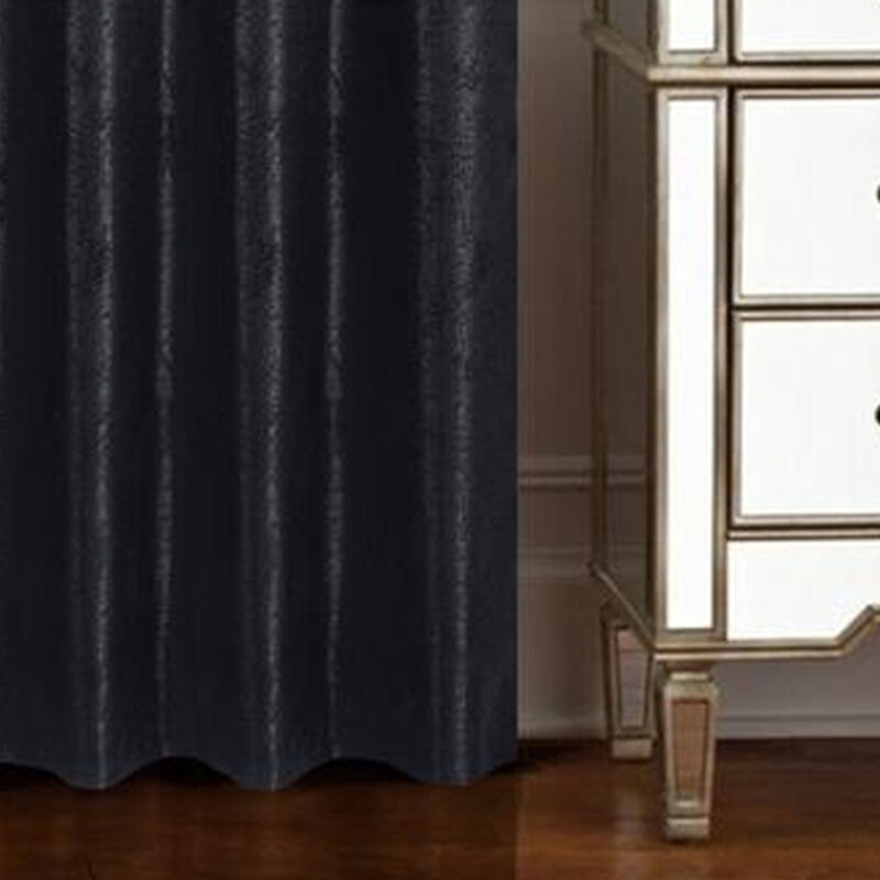 Olivia Gray Roxy Two Tone Jacquard Grommet Single Panel - 54x90", Black