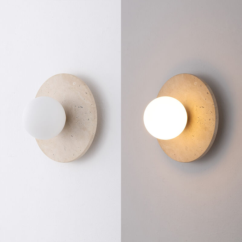 Tivoli Modern Minimalist 1-Light Ovoid Marble Stripe LED Wall Sconce image number 5