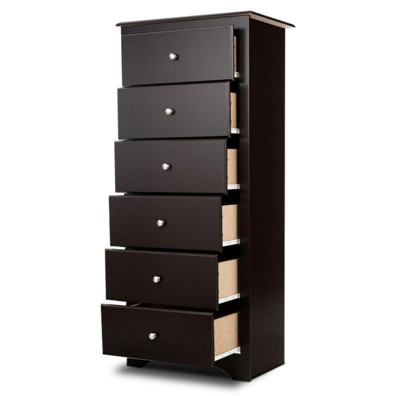 Hivvago 6 Drawers Chest Dresser Clothes Storage Bedroom Furniture Cabinet