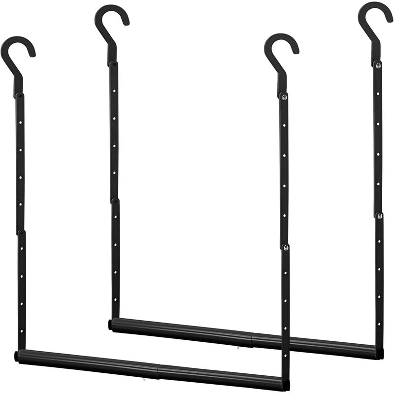 2-Pack Premium Wooden Tie Rack | Closet Organizer for Neckties and Belts image number 0
