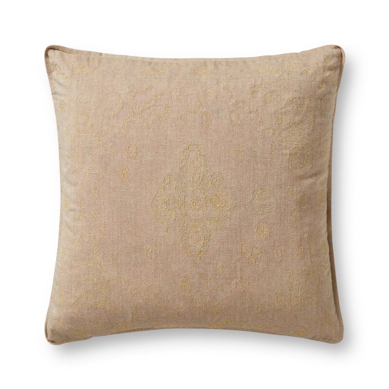 P0894 Red/Gold 22"x22" Down Pillow