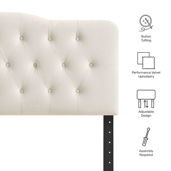 Annabel Stain-Resistant Performance Velvet Full Headboard
