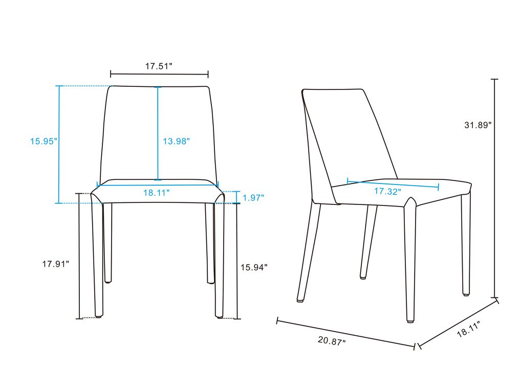 Paris Orange Dining Chairs (Set of 4)