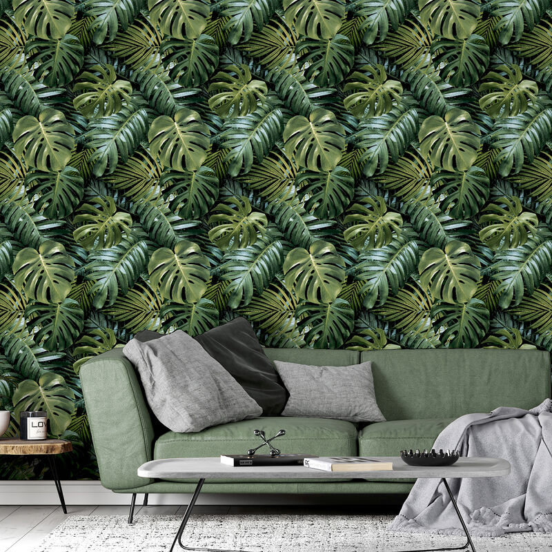 Harlynn Green Monstera Wallpaper image number 1