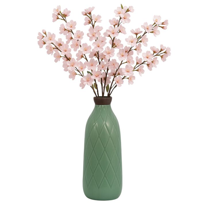 16" Plaid Textured Vase