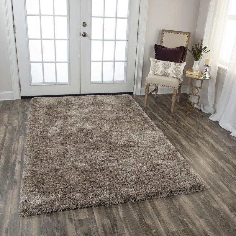 Hand Tufted Cut Pile Polyester Rug, 7'6" x 9'6"