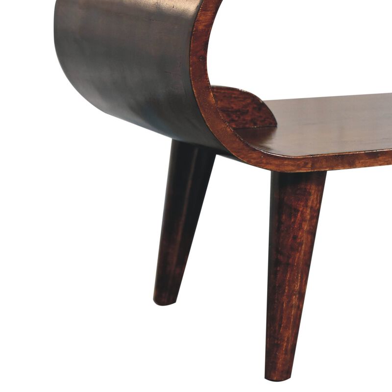 Artisan Furniture Solid Wood California Walnut Amaya Coffee Table, 1 Open Shelf, Dark Brown image number 6