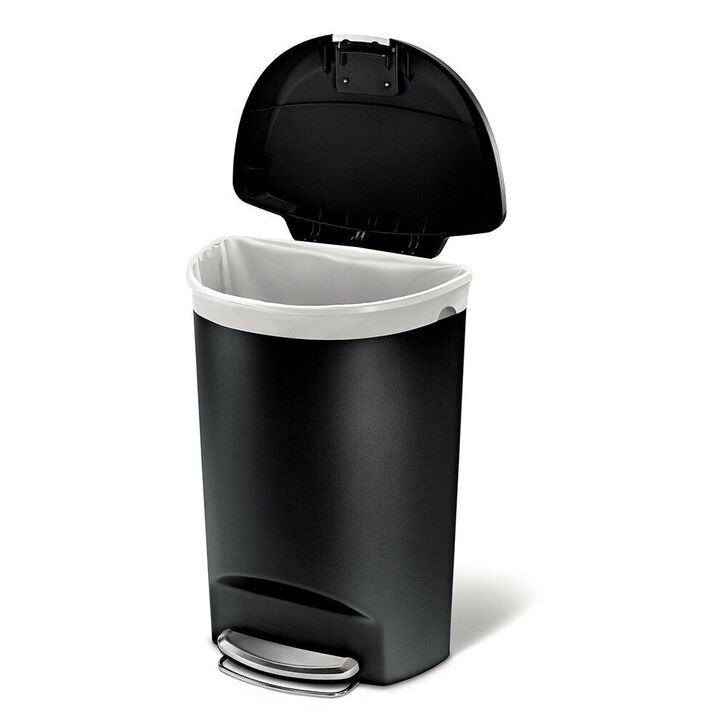 Kitchen Trash Can – 13-Gallon Capacity with Foot Pedal Step Lid for Convenient Waste Disposal