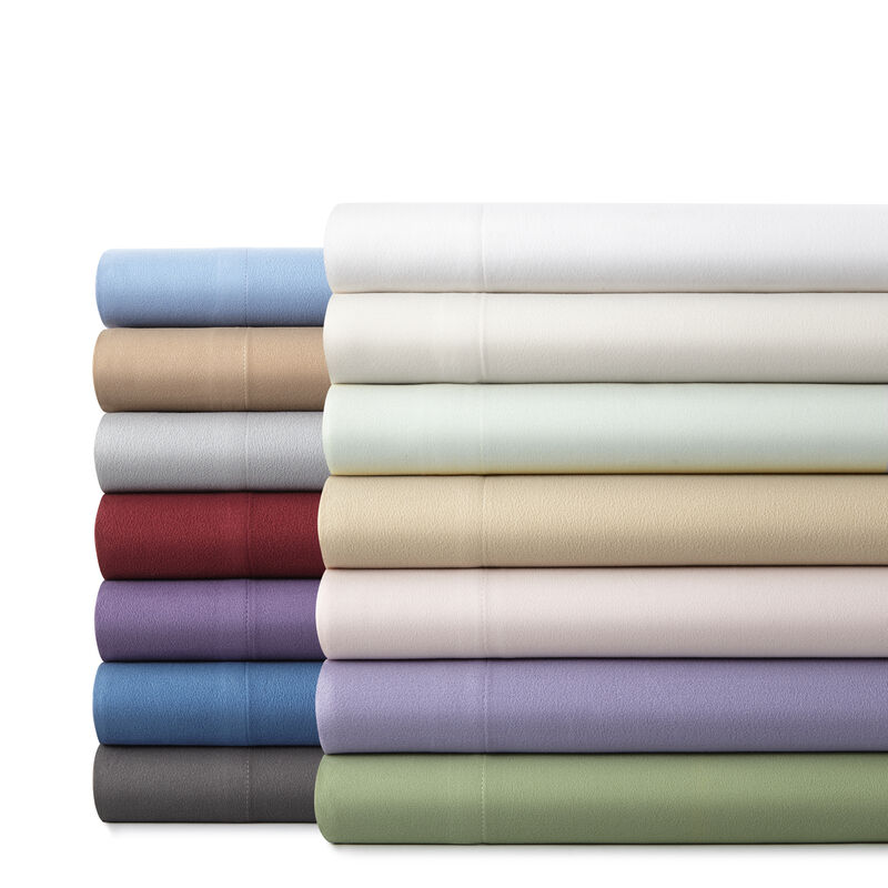 Micro Flannel Solid Color Deep-Pocket Sheet Set