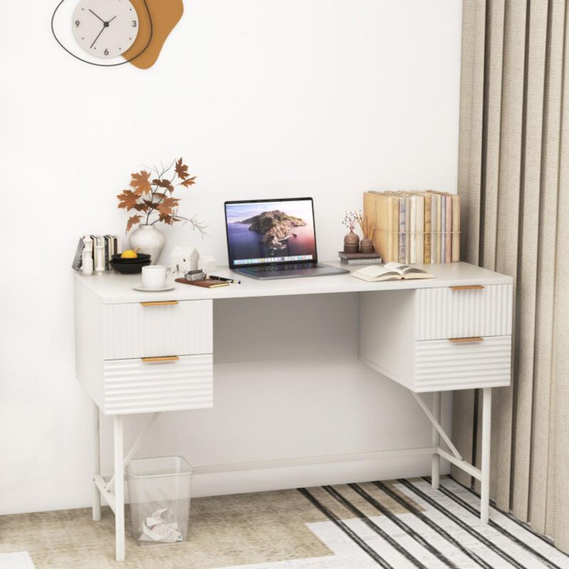 Hivvago 48 Inch Home Office Computer Desk with 4 Drawers