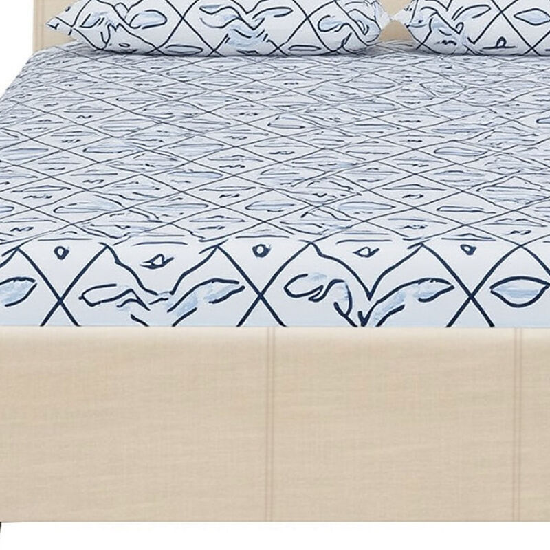 Durable Faux Leather Upholstered Bed &ndash; Solid & Mixed Wood Build image number 2