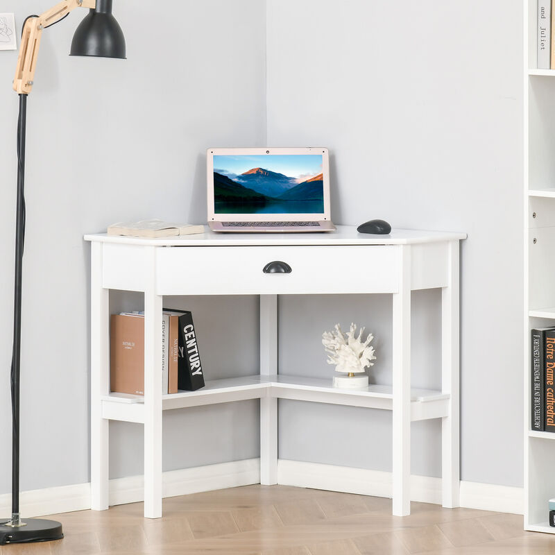 Hivvago Small Space Corner Computer Desk with Storage image number 1