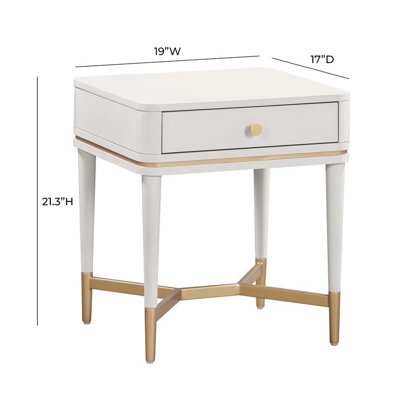 Casafoyer Julieta Cream Nightstand image number 2