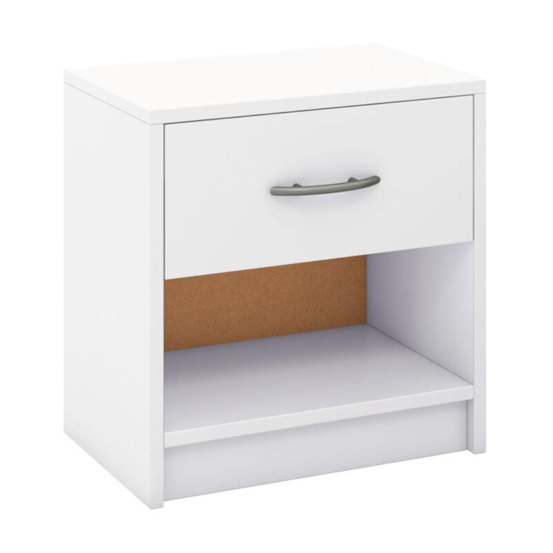 Hivvago Bedside Table Nightstand with Drawer and Open Storage Shelf