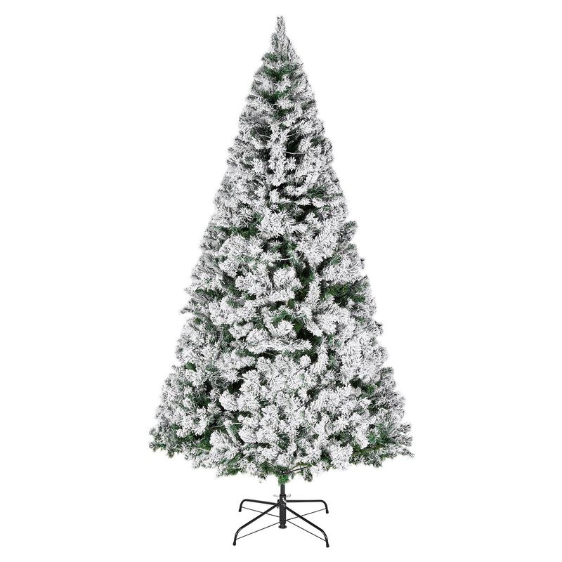Artificial Flocked Christmas Tree Prelit with LED Lights, 11 Lighting Modes-Snow Flocked image number 7