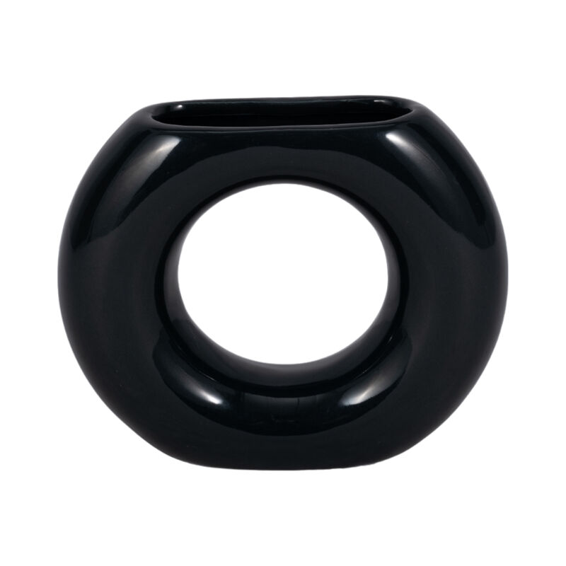 Cer, 5" Donut Vase, Navy image number 0
