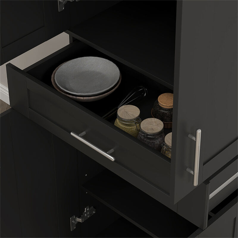 Compact Kitchen Storage Cabinet with Drawers and Doors image number 3