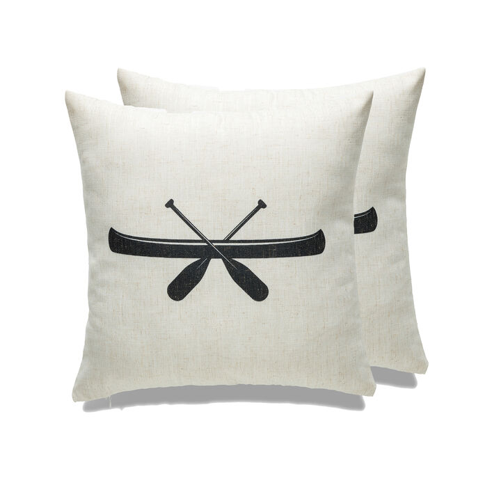 Cottage Icons throw pillow - set of 2