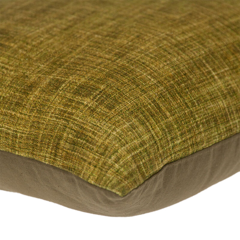 HomeRoots 18" Green Weave Cotton Throw Pillow image number 3