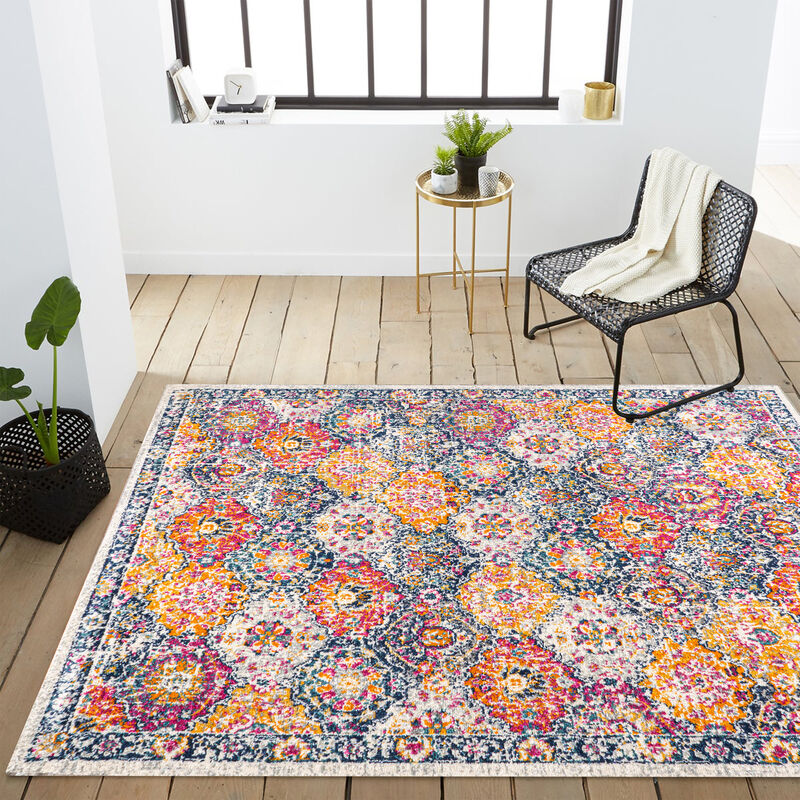 Modern Persian Boho Vintage Trellis Area Rug