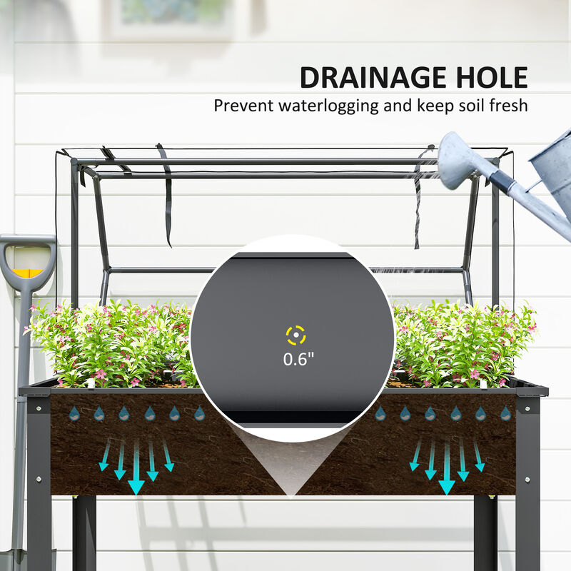 Hivvago Elevated Vegetable Planter with Drainage Hole image number 5