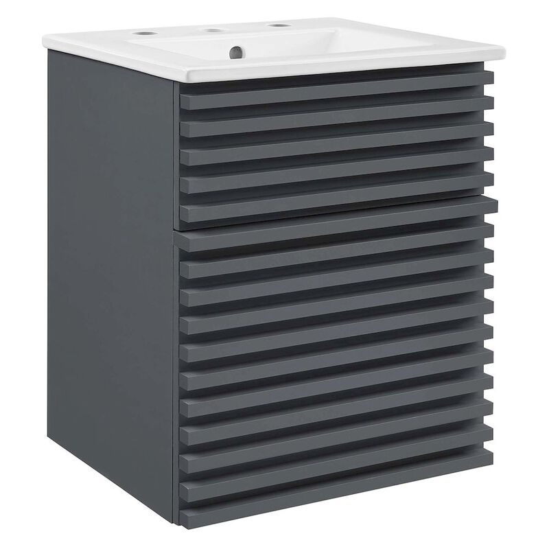 Render 18" Wall-Mount Bathroom Vanity image number 0