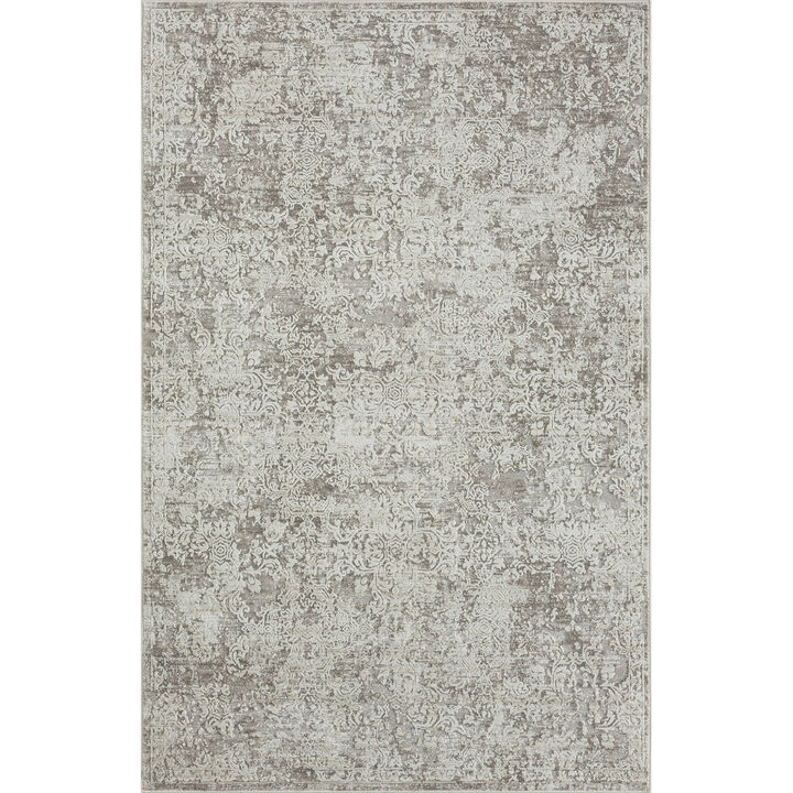 4 X 6 gray Abstract Distressed Area Rug