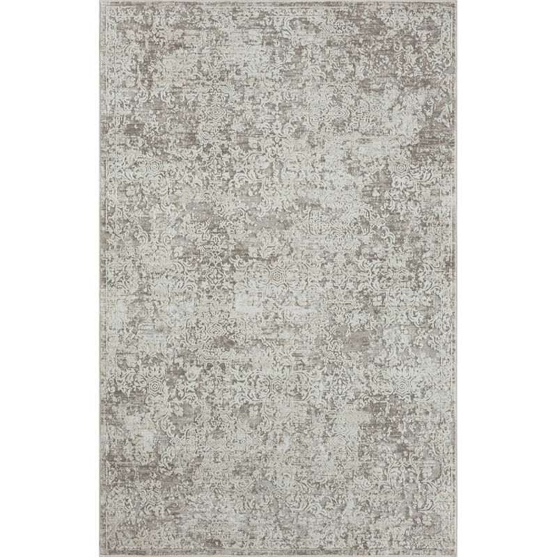 4 X 6 gray Abstract Distressed Area Rug image number 0