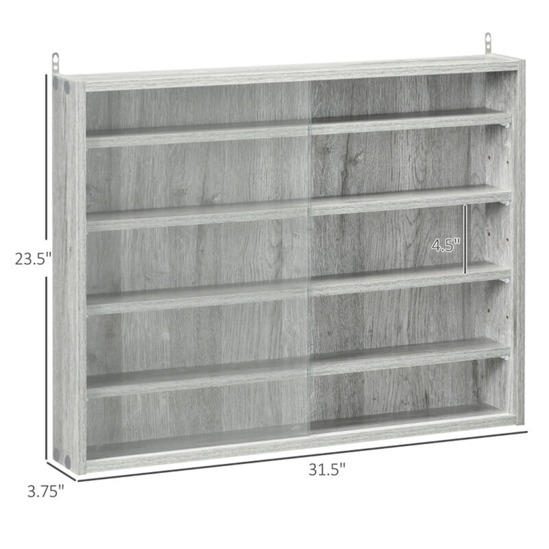 Modern Display Cabinet with Glass Shelves for Living Room or Office image number 2