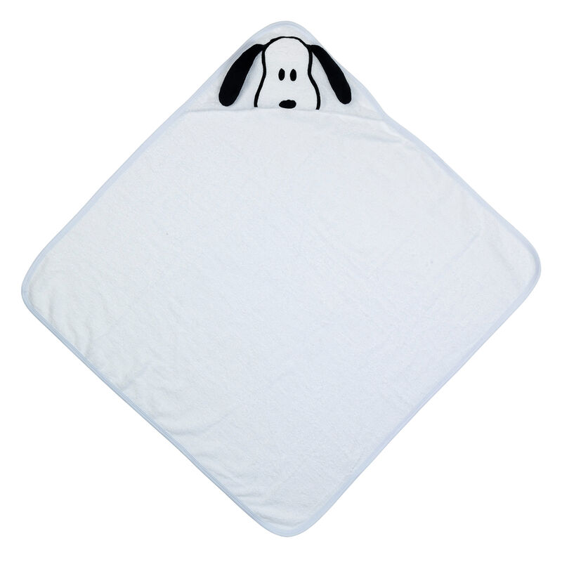 Lambs & Ivy Snoopy Baby/Infant Cotton Hooded Bath Towel - White
