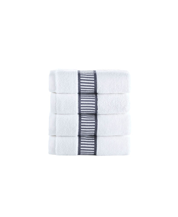 Brooks Brothers Fancy Border 4 pcs Wash Towels