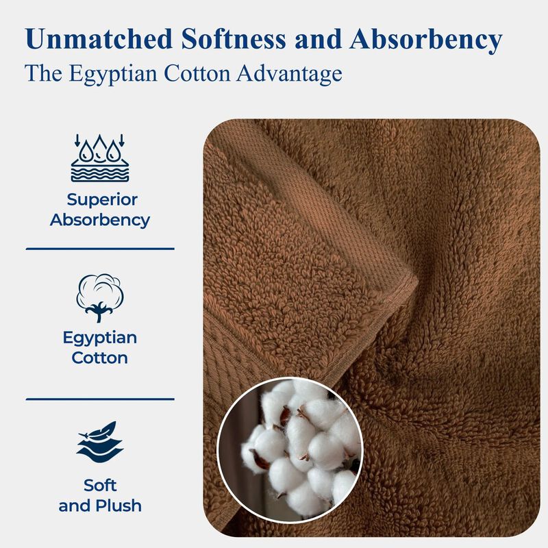 Egyptian Cotton Plush Bath Sheet Set of 2, Soft Absorbent Towels image number 2