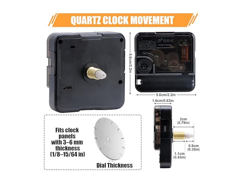 Pack Mechanism Kit Sweep Total Shaft Wall Clock Silent Non Ticking Home Decor image number 3