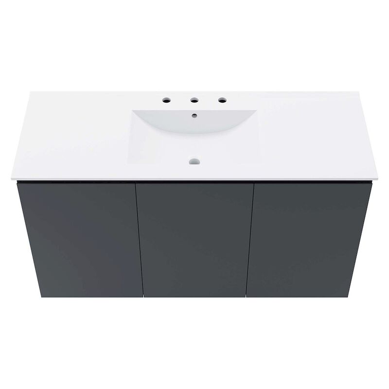 Bryn 48" Wall-Mount Bathroom Vanity image number 4