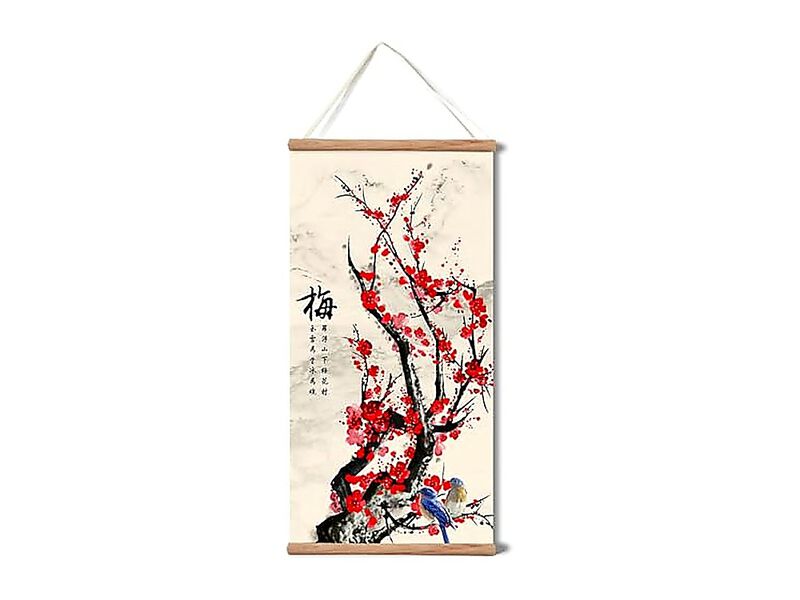 Plum Bossom Chrysanthemum Bamboo Orchid Wall Art Living Room Bedroom Chinese image number 0