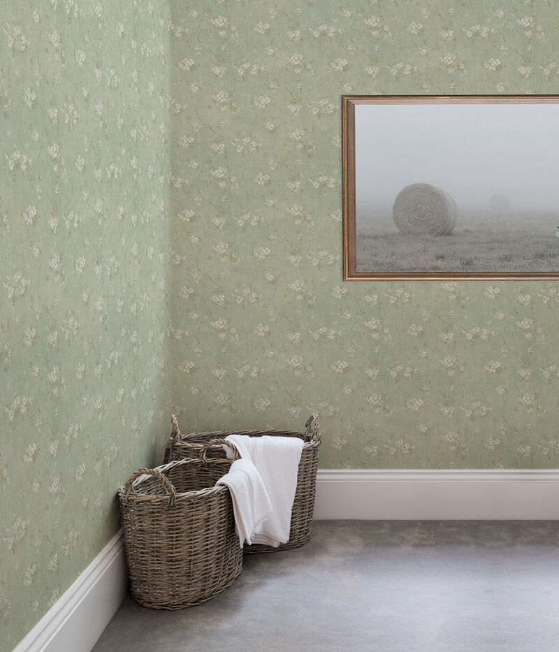 Braham Aqua Floral Trail Wallpaper image number 2