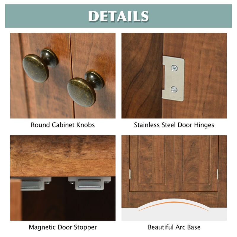 Folreb Triangle Bathroom Storage Cabinet image number 4