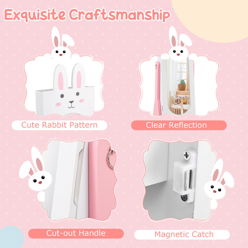 Kids Room Furniture Set with Princess Vanity Table and Chair