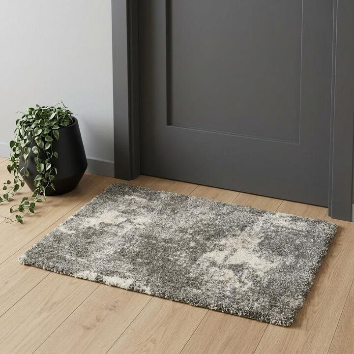HomeRoots Distressed Abstract Scatter Rug