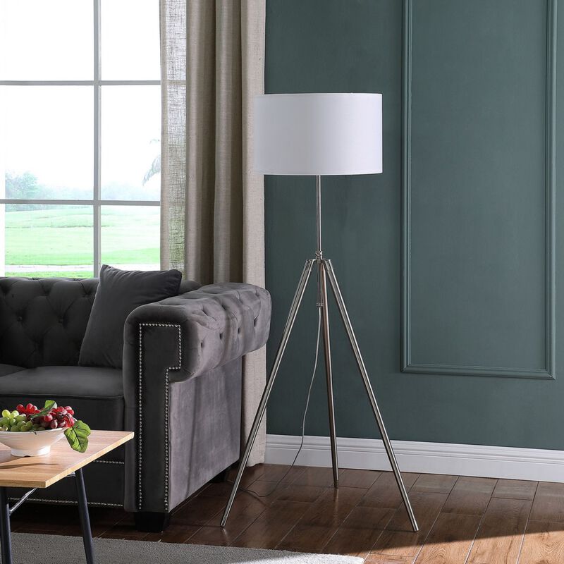 Streamdale Sleek Tripod Floor Lamp (47''-64'') in Chrome image number 2